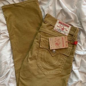 NEW TRUE RELIGION Men’s Corduroy Pants, Size 34R